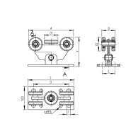 Wózek transportowy z jedną płytą INOX, profil 60x60