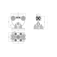 Wózek transportowy INOX, profil 60x60