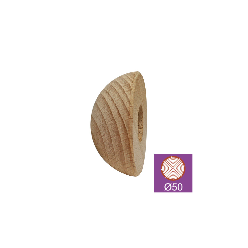 Zakończenie półkuli uchwytu - nelak. BUK(BEECH)