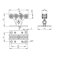 Wózek transportowy Zn, profil 70x60mm