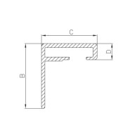 Wspornik grzebienia nylonowego H/01PVC-AL, L3m