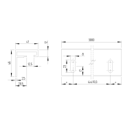 Wspornik grzebienia nylonowego H/01PVC-AL, L3m