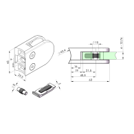 Uchwyt wlewu szklanego