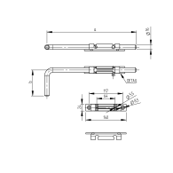 Zatyczka do bramy INOX, L300mm