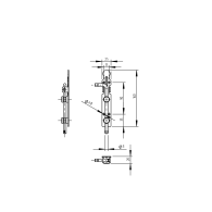 Zatyczka do bramy - do zabezpieczenia wiz. zamek L=160mm, Zn