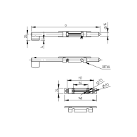 Ogranicznik bramki bezpieczeństwa Zn, L300mm