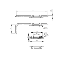 Zatyczka do bramy INOX, przedłużona