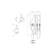 Nasadka dźwigni - BASCULES Zn, L235mm