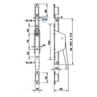 Nasadka dźwigniowa z blokadą Zn, L160mm
