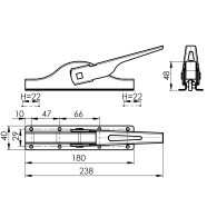 Nasadka dźwigni, Zn, L180mm