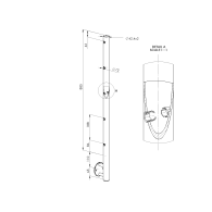 Słupek, Kotwienie boczne - proste + A12/12-PVC