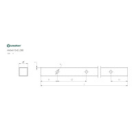 Profil AISI304, 40x40x2/15xd12,5/L1980