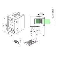 Uchwyt wlewu szklanego