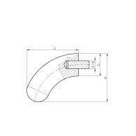 Kolano kończące z półkulą -nelak. DUB(OAK)