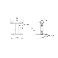 Uchwyt poręczy na mur