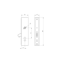 Skrzynka z zamkiem do bramy przesuwnej, JP60x40
