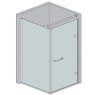 Okucia - kabina prysznicowa AISI304 drzwi skrzydłowe