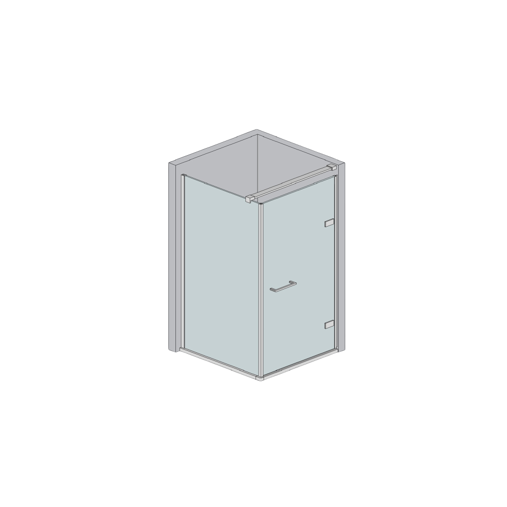 Okucia - kabina prysznicowa AISI304 drzwi skrzydłowe