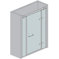 Okucia - kabina prysznicowa AISI304 drzwi skrzydłowe