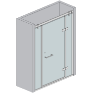 Okucia - kabina prysznicowa AISI304 drzwi skrzydłowe