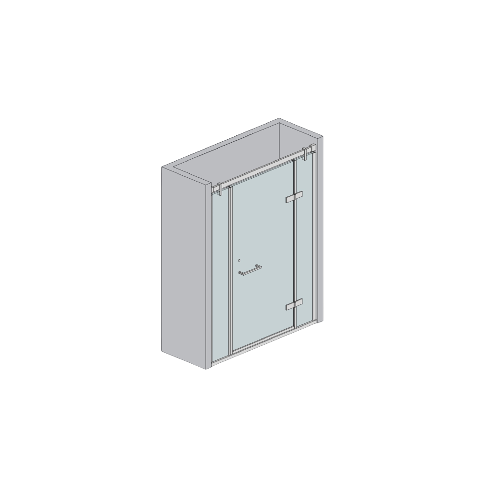 Okucia - kabina prysznicowa AISI304 drzwi skrzydłowe