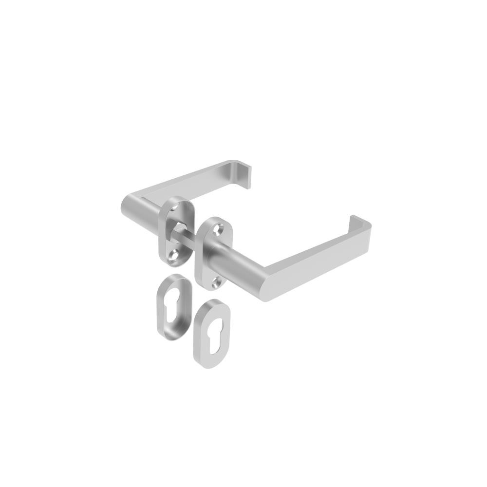 Uchwyt z płytką - para, AISI 304, K320, L135mm