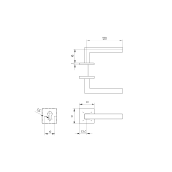 Uchwyt z etykietą - para, AISI 304, K320
