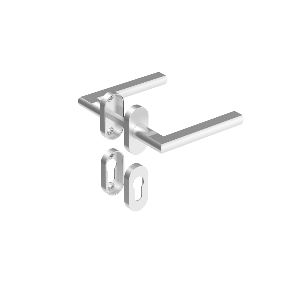 Uchwyt z etykietą - para, AISI 304, K320