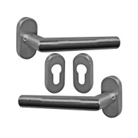 Uchwyt z etykietą - para, AISI 304, K320