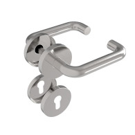 Uchwyt z etykietą - para, AISI 304, K320