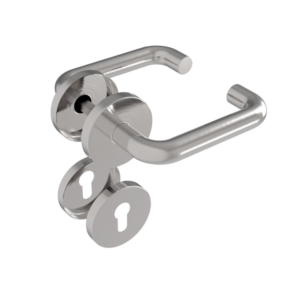 Uchwyt z etykietą - para, AISI 304, K320