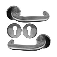 Uchwyt z etykietą - para, AISI 304, K320