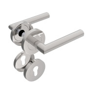 Uchwyt z etykietą - para, AISI 304, K320