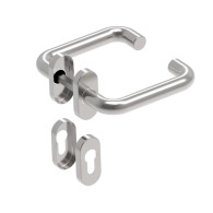 Uchwyt z etykietą - para, AISI 304, K320