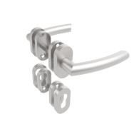 Uchwyt z etykietą - para, AISI 304, K320