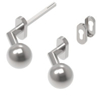 Uchwyt - pełna kula - para AISI 304, K320, prawy