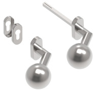 Uchwyt - pełna kula - para AISI 304, K320, lewy