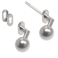 Uchwyt - pełna kula - para AISI 304, K320, lewy