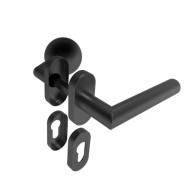 Uchwyt kulowy stały - para, AISI 304, CZARNY