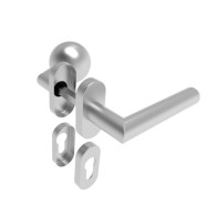 Uchwyt kulowy stały - para, AISI 304, K320