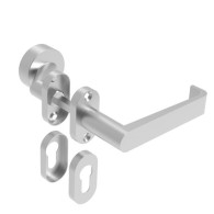 Uchwyt kulowy stały - para, AISI 304, K320, L135mm