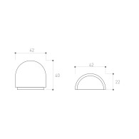 Ogranicznik drzwi, samoprzylepny, przezroczysty