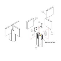 Słupek - Kotwienie górne - narożnik R