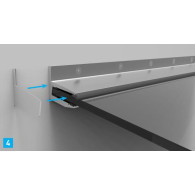 Profil aluminiowy dachu szklanego +10°