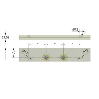 Aluminiowy daszek przeszklony FIX profil +1,5°