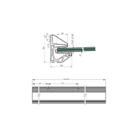Aluminiowy przeszklony profil dachowy -2°