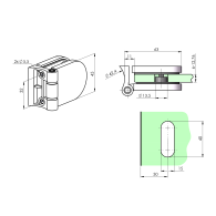 Uchwyt na szkło - wieszak