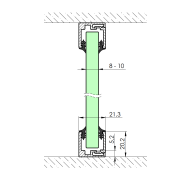 Przeszklenie stałe - profil składany U 20x21mm