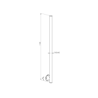 Słupek antykorozyjny, prosty BK AISI304, D42,4/H1000mm