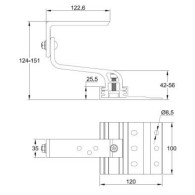 Hak dachowy aluminiowy regulowany - zestaw dachówka ceramiczna/betonowa